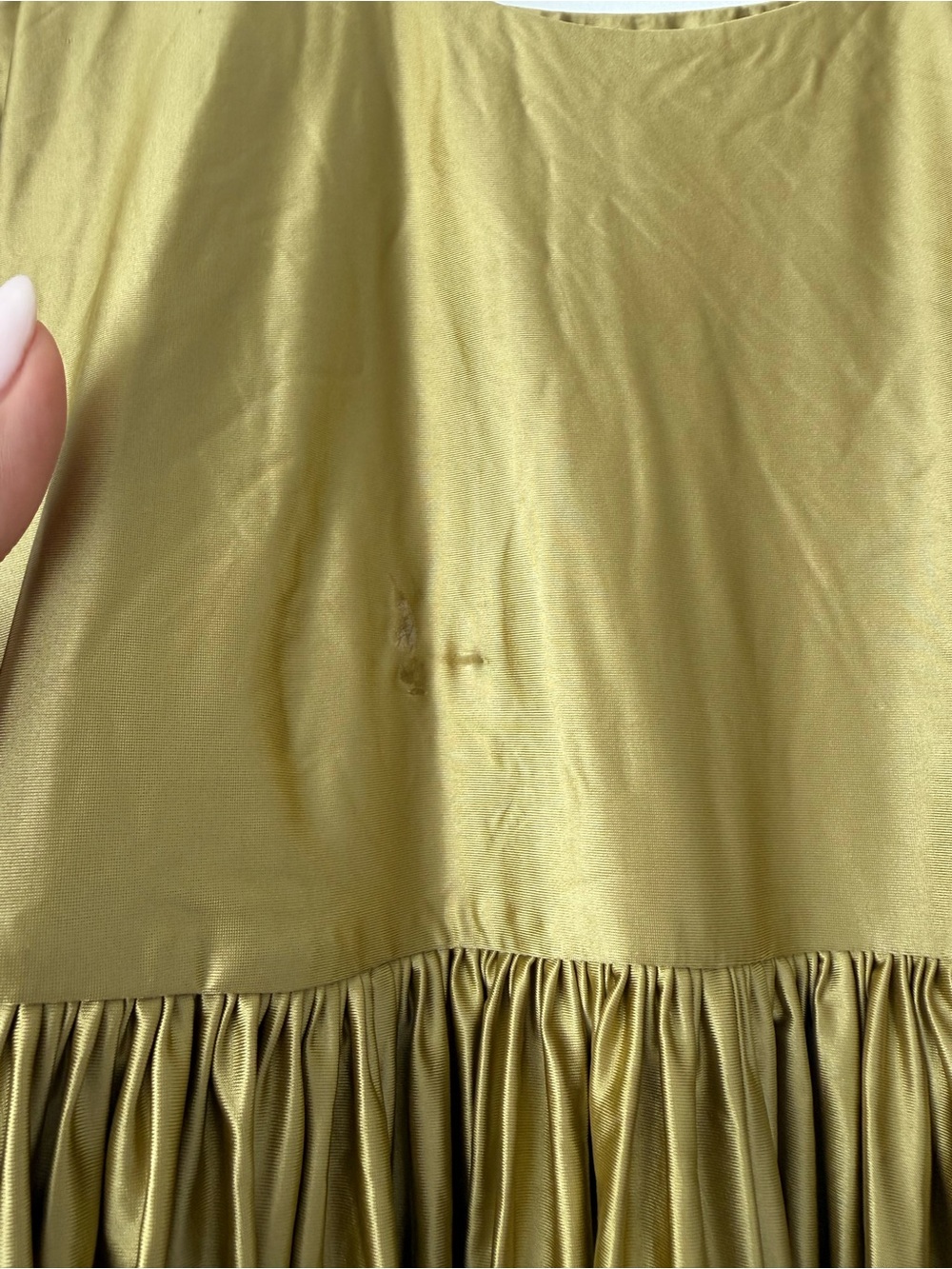 Oriana Gold Maxi Dress by Delfi size small - Picture 5 of 7